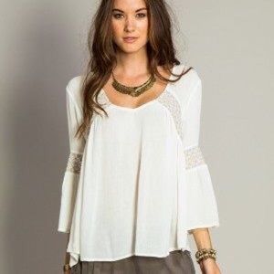 O’Neill white flowy boho top